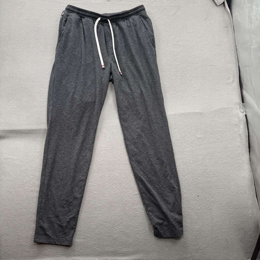 Fourlaps Pants Mens Medium Gray Joggers RE-UP Stretch Zip Pockets Athletic
